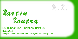 martin kontra business card